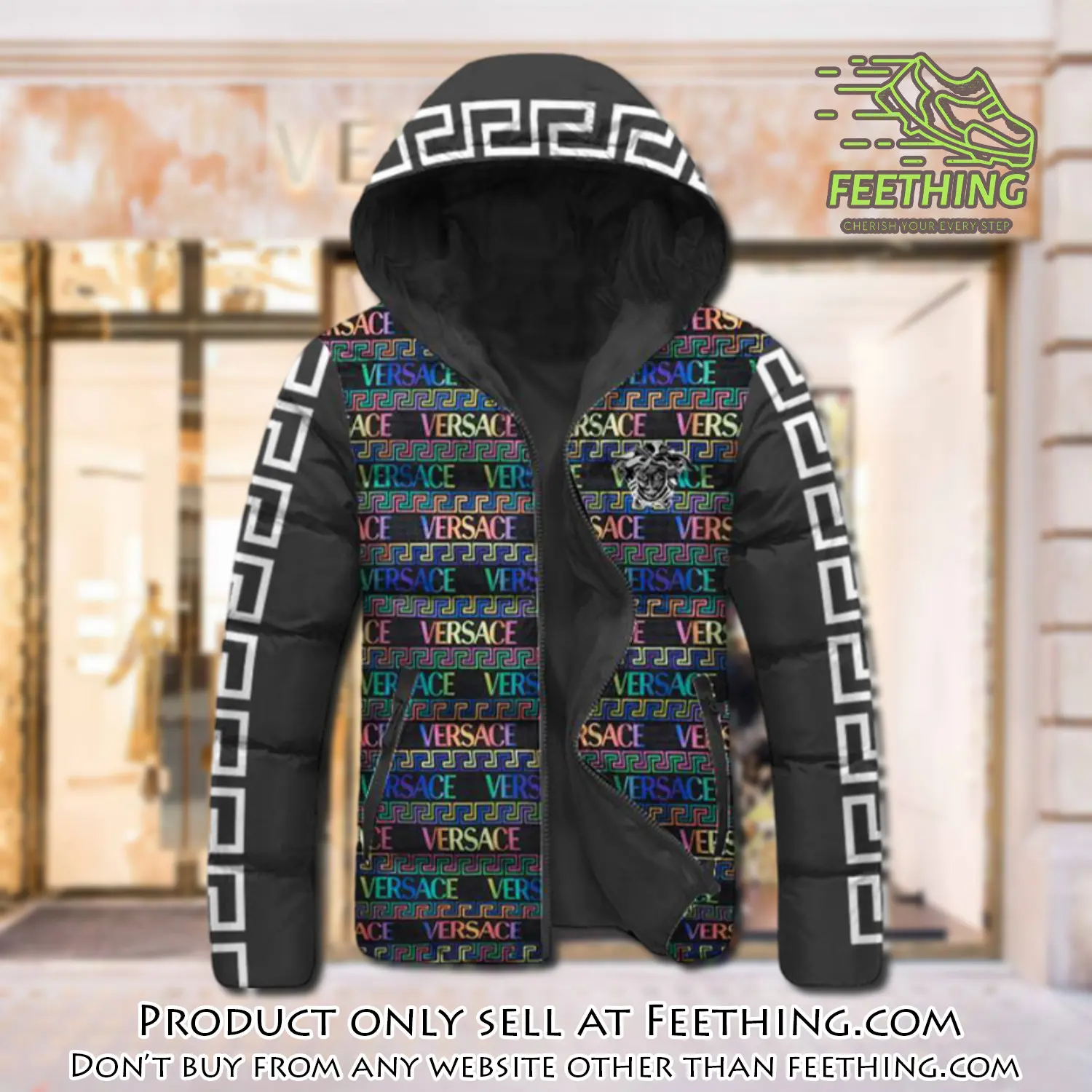 Versace downfilled coat ultralight down jacket outdoor jacket warm outwear dfj1022 ft5312444